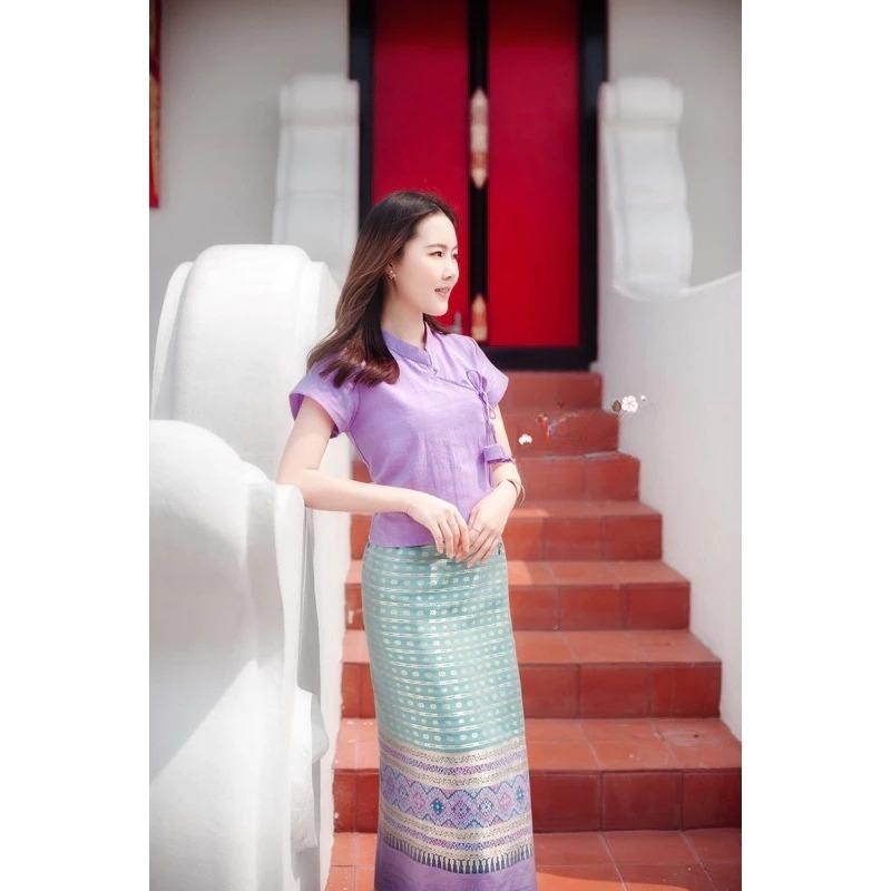 Thai Lanna Blouse - Thai Traditional Cotton Top - Thai Shirt - Cotton Shirt -Chest 36-44"”