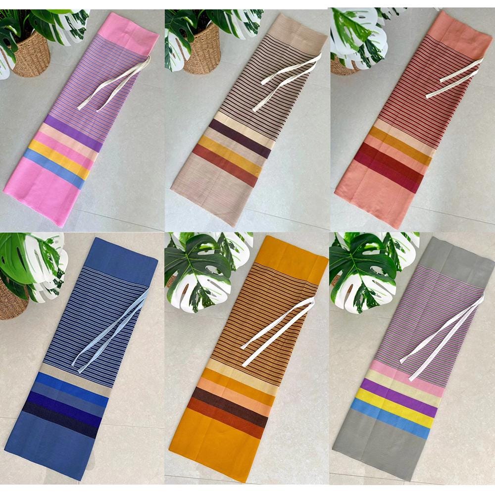 Thai Lanna Cotton Skirt – Woven Lamphun Fabric | Free Size Wrap Skirt
