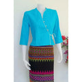 Plus Size Thai Lanna Blouse - Thai Traditional Cotton Top - Thai Shirt - Cotton Shirt -Chest 46"-52"