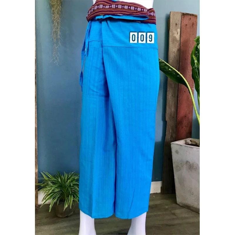 Long Thai Fisherman Pants - Traditional Thai Wrap Pants - Yoga Pants - Unisex Thai Fisherman Pants - From Northern Thailand