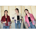 Thai Lanna Blouse - Thai Traditional Cotton Top - Crop Jacket - Cotton Shirt - Chest 42"