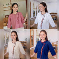Thai Lanna Blouse - Thai Traditional Cotton Top - Thai Shirt - Cotton Shirt -Chest 34-40"”