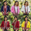 Chest 44" - Thai Lanna Cotton Jacket - Thai Traditional Cotton Top - Cotton Shirt