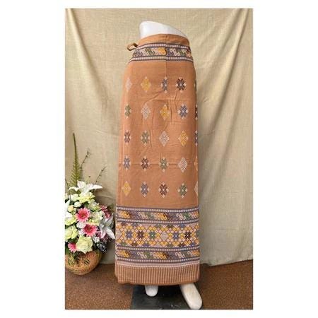 Thai Sarong Lanna Style - Thai, Laos Traditional Clothing - Cotton Sarong - Vintage Clothes