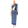 Set Thai Salong+Sabai - Cotton Salong - Free Size -Asian Salong - Lanna Style
